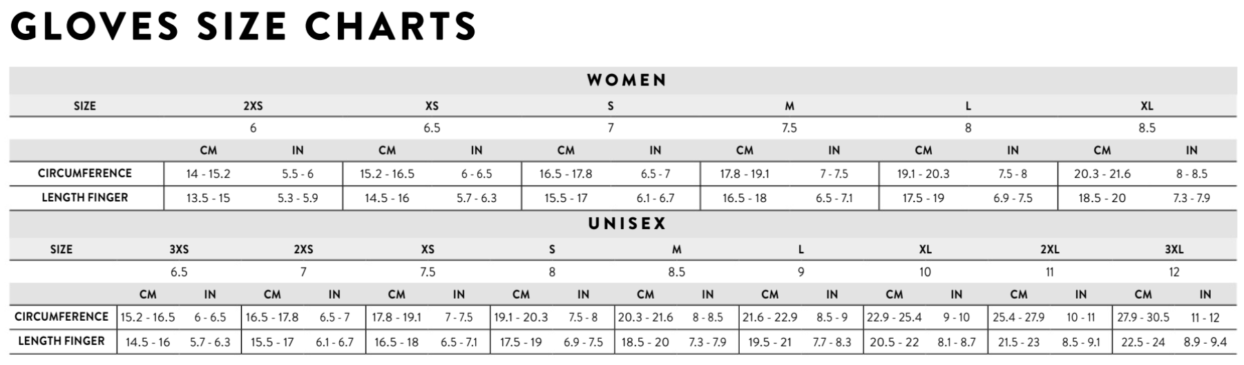 Size guide